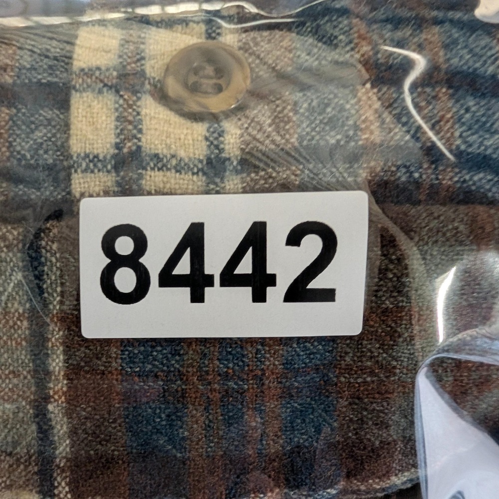 Vintage Pendleton Board Shirt Jacket Womens Large Brown Plaid Wool USA 80s HOLES - Picture 12 of 12